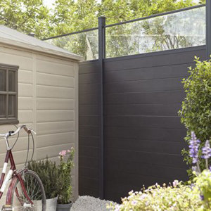 Panneau décoratif acrylique aluminium transparent "Neva" - H. 44 cm x L. 1,77 m x Ép. 20 mm