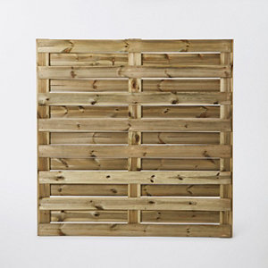 Panneau bois en pin brise-vent autoclave classe 3 "Neva" H. 1,80 m x L. 1,80 m x Ép. 45 mm