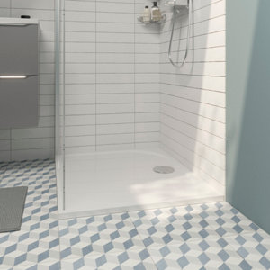 Receveur de douche rectangulaire extraplat en résine blanc 160 x 80 cm