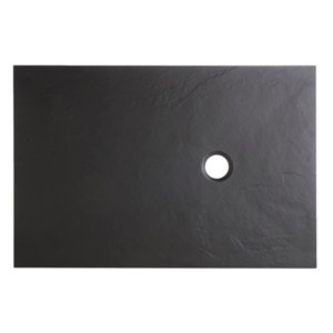 Receveur de douche rectangulaire en résine minéral extraplat 120 x 80 cm