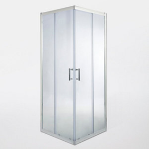 Porte de douche angle droit 190 x 70 cm verre transparent