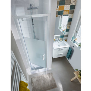 Porte de douche pivotante "Onega" l. 70 cm en verre aspect dépoli