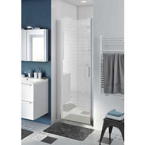 Porte de douche pivotante "Beloya" l.80 cm en verre transparent