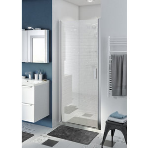 Porte de douche pivotante "Beloya" l.90 cm en verre transparent