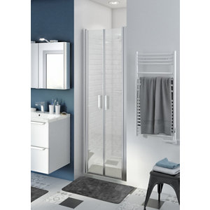 Porte de douche battante "Beloya" l.70 cm en verre transparent