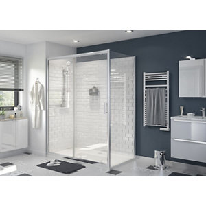 Porte de douche coulissante 2 volets "Beloya" l.160 cm en verre transparent