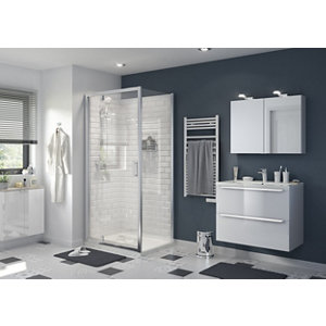 Paroi de douche latérale "Beloya" l.70 cm en verre transparent