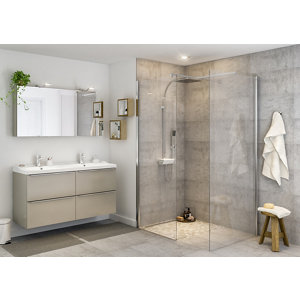 Paroi de douche à l'italienne Walk-In "Beloya" l.90 cm en verre transparent