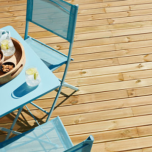 Lame de terrasse "Don" en pin - L. 240 cm x l. 9,5 cm x Ép. 20 mm