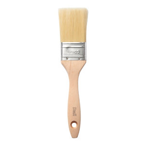 Pinceau plat manche en bois - 50 mm