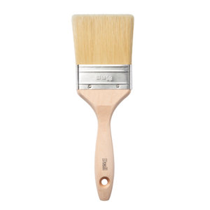 Pinceau plat manche en bois - 80 mm