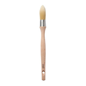 Pinceau rond à rechampir manche en bois - 21 mm