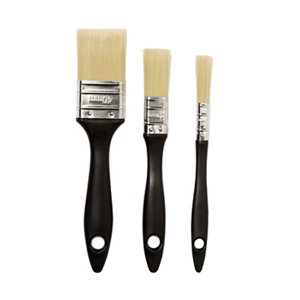 Lot de 3 pinceaux plats en poils synthétiques