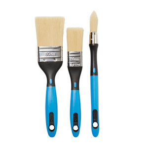Lot de 3 pinceaux plats et ronds