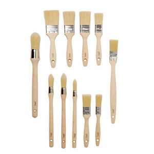 Lot de 10 pinceaux plats et ronds polyvalents