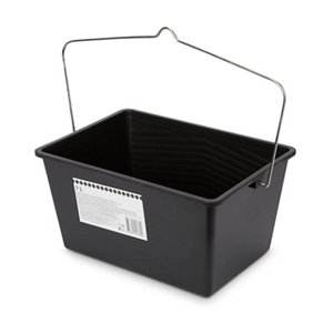 Bac noir en acier avec anse 7 l L. 35 cm l.25 cm