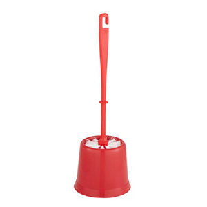 Pot et brosse WC "Palmi" rouge