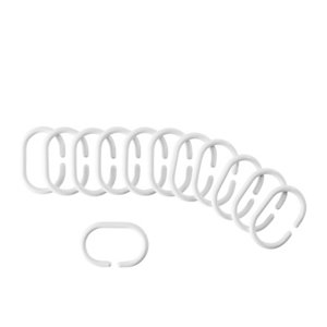 Anneaux rideau de douche "Nira" blanc