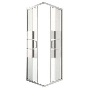 Accès d'angle droit "Beloya" l.70 cm en verre effet miroir
