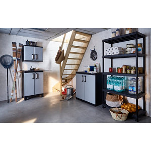 Étagère garage en résine "Links" 5 tablettes - H.182 x L.90 x P.45 cm