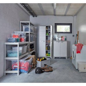 Étagère garage basse en résine "Major" 2 tablettes - H.97 x L.90 x P.45 cm