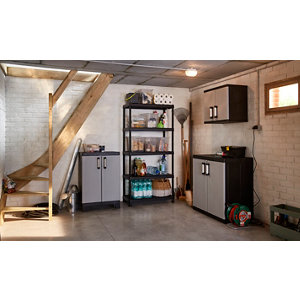 Armoire basse XL résine - H. 93 x L. 89 x P. 54 CM