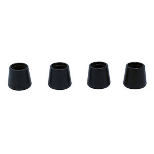 Lot de 4 embouts en caoutchouc noir Ø 22 mm