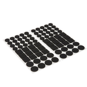 Lot de 80 patins auto-adhésif noir