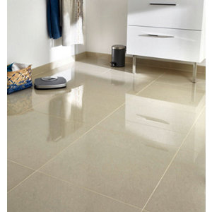 Carrelage de sol intérieur "Modenia" beige - l. 60 x L. 60 cm