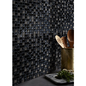 Mosaïque "Milaino" noir - l. 30 x L. 30 cm