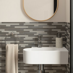 Mosaïque "Naplo" gris - l. 30 x L. 30,4 cm