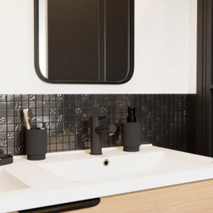 Mosaïque "Flourencia" noir - l. 30 x L. 30 cm