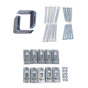 Kit fixation pour pose en applique : iso. Ép. 100 - 120 cm