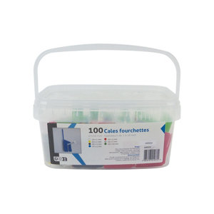 Seau de 100 cales fourchettes épaisseurs 1 à 10 mm