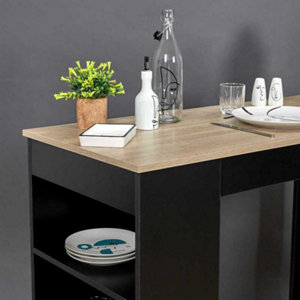 TABLE DE BAR MANGE DEBOUT NOIR  