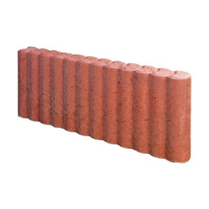 Bordure en béton rouge - 20 x50 cm, Ép. 6,5 cm