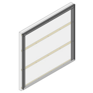 Lot de 2 profilés en U S45 1150 mm noir mat