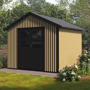 Bardage métallique 40 x 40 mm imitation bois 710 x 2300 mm