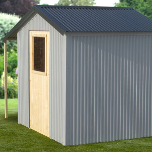 Tôle ondulée bi-face 8 ondes gris 7016 gris 7040 - L. 2000 x l. 450 mm