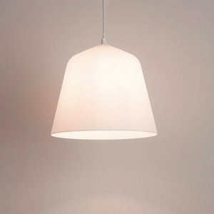 Suspension plastic blanc E27 IP20 - L. 1 m