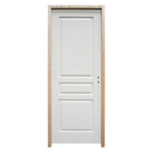 Bloc-porte blanc poussant gauche Ép. 67 mm - H. 212,8 x l. 89,4 cm