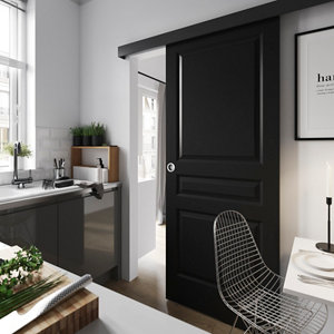 Porte coulissante prépeint "Ordesa" H. 204 cm x Larg. 83 cm x ép. 40 mm