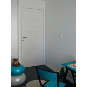 Porte coulissante slot prépeint H. 204 x l. 93 cm