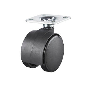 Roul.polyam.25kg d40.plat piv diam. 40 mm 25 kg