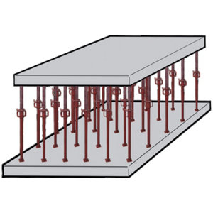 Étai de maçon en acier H. 1,50 m max