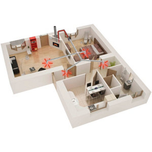 Kit de distribution d'air chaud débit - 500 m3/h