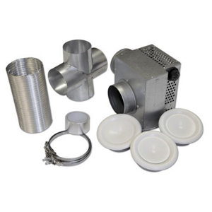 Kit de distribution d'air chaud à 3 bouches - Débit 350 m3/h