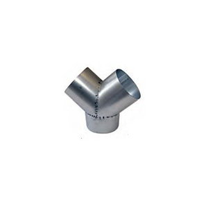 Raccord en Y en acier galvanisé - Ø 125 mm