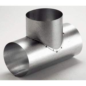 Raccord en T mâle pour le raccordement de 3 gaines de ventilation d’air chaud