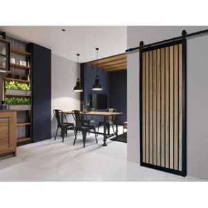 Porte coulissante PNX TSX réversible avec rail - 204 x 83 cm